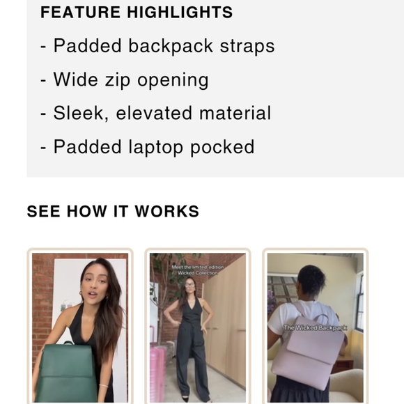 EUC Beis x Wicked Backpack in Black - Picture 6 of 12